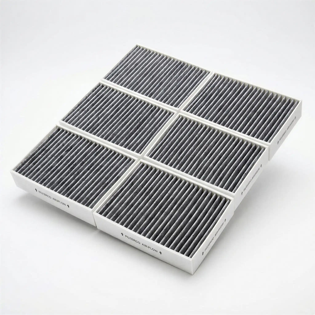Filter4Kitchen Aktivkohle-Ersatzfilter 6er Vorratsset (3× 2er-Set) passend für Miele DKF 31-P für Umlufthauben der DAS-Serie